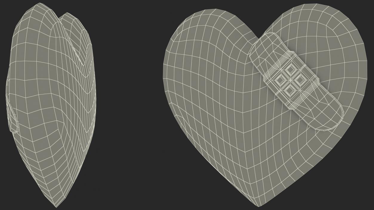 Heart with Patch Emoji 3D