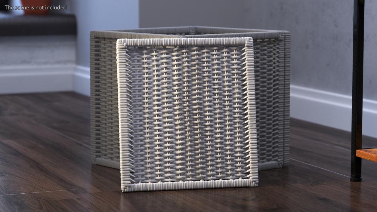 3D Rattan Panel White model