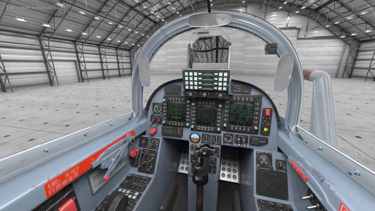 3D model Chengdu J10 S Tandem Seated Cockpit