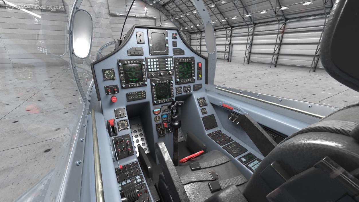 3D model Chengdu J10 S Tandem Seated Cockpit