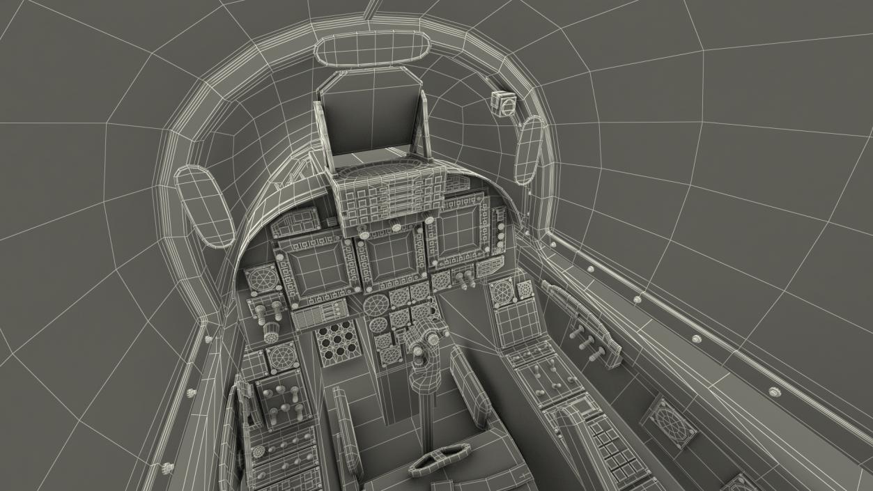 3D model Chengdu J10 S Tandem Seated Cockpit