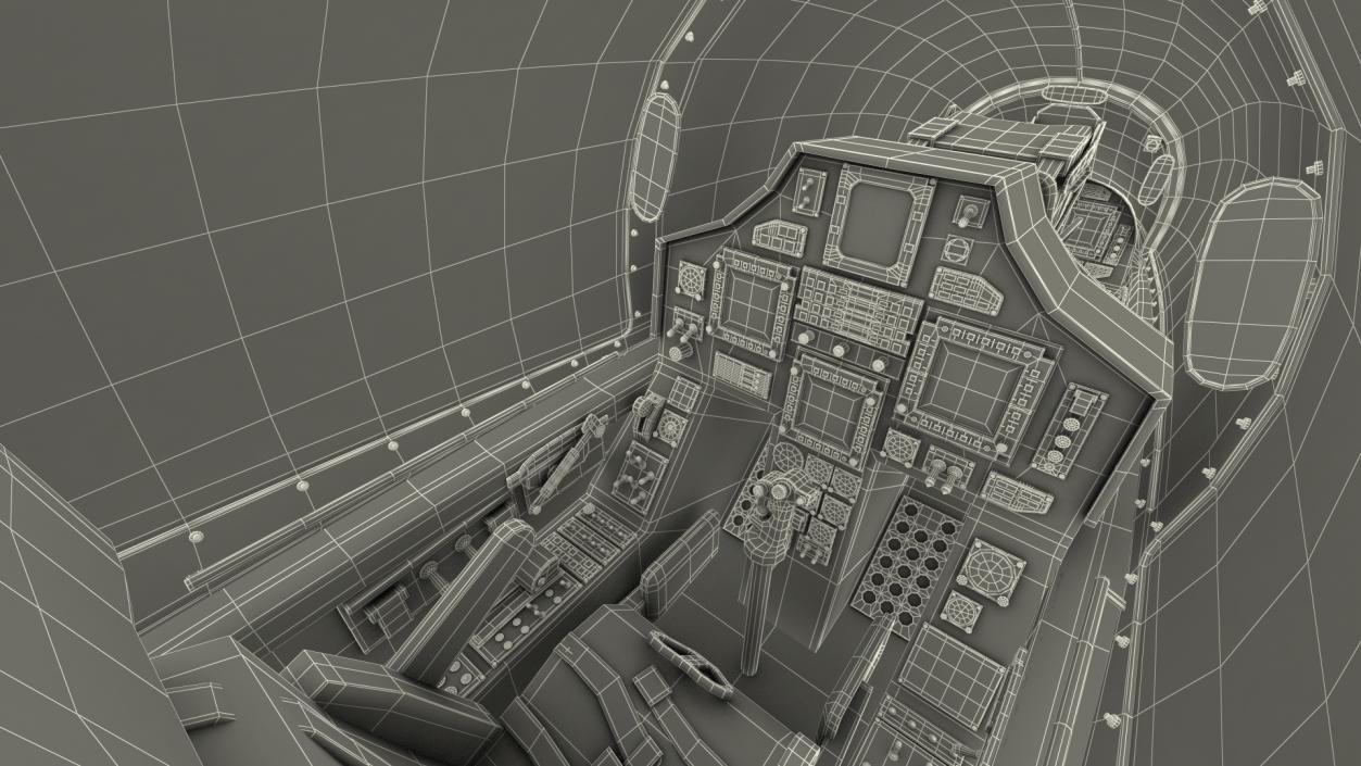 3D model Chengdu J10 S Tandem Seated Cockpit