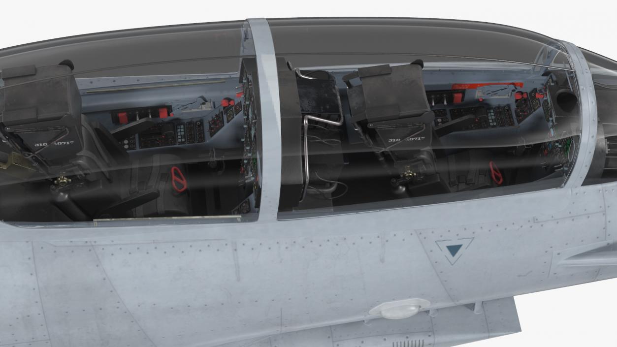 3D model Chengdu J10 S Tandem Seated Cockpit