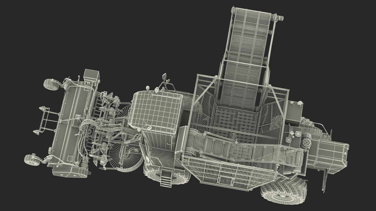 Vervaet 17T Beet Harvester Dusty Rigged 3D model