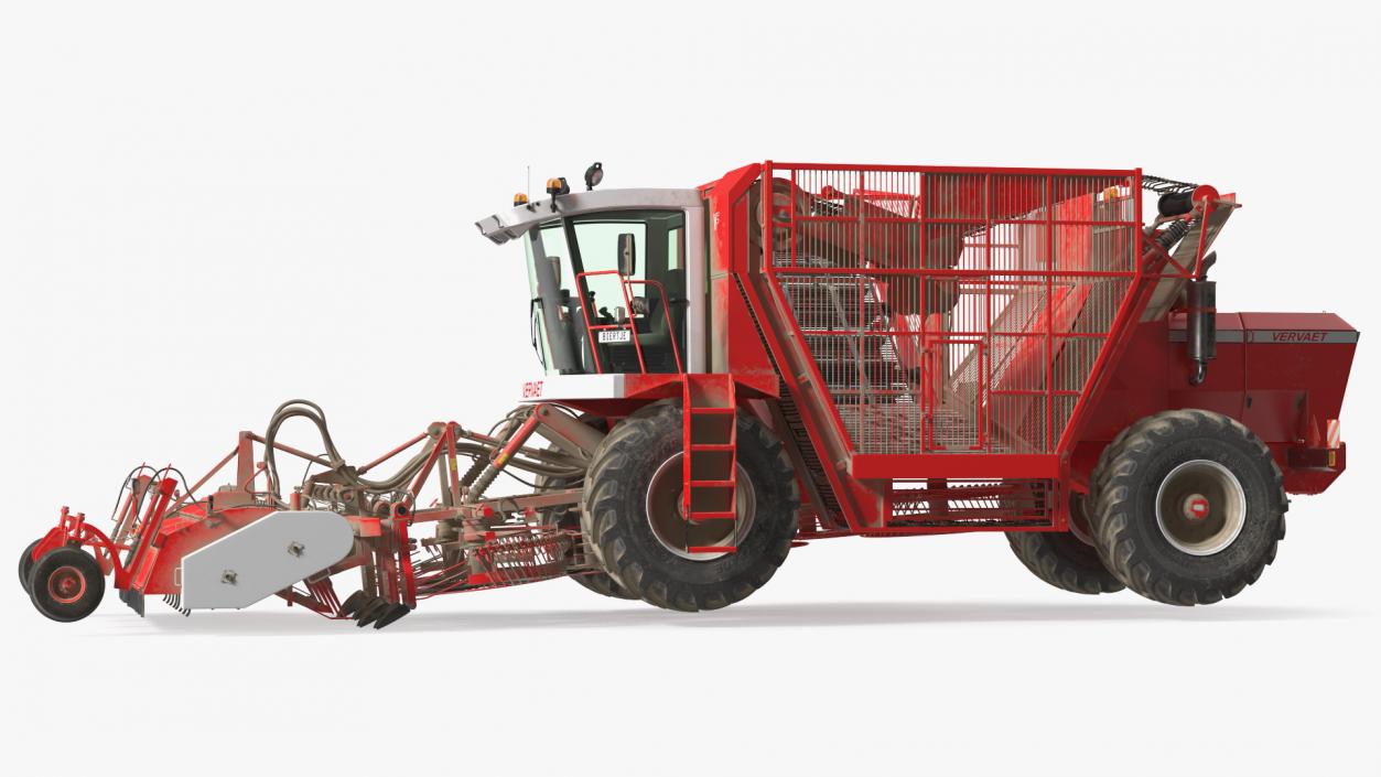 Vervaet 17T Beet Harvester Dusty Rigged 3D model