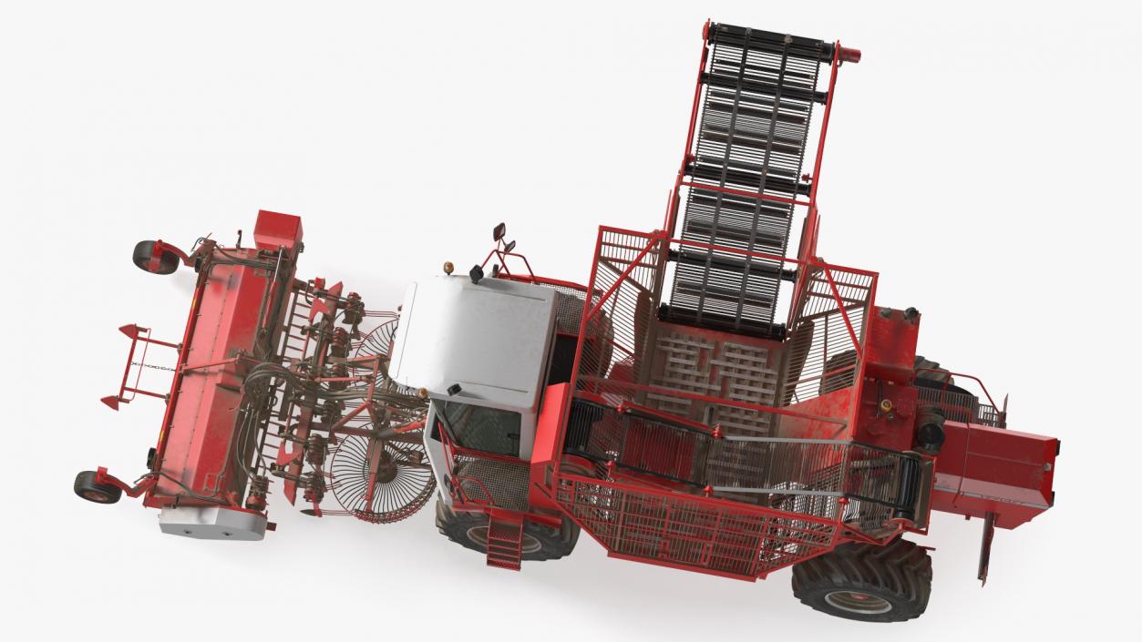 Vervaet 17T Beet Harvester Dusty Rigged 3D model