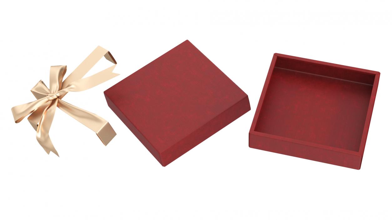 Luxury Chocolate Box Open Red 3D model