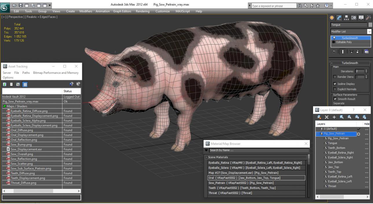 3D Pig Sow Peitrain