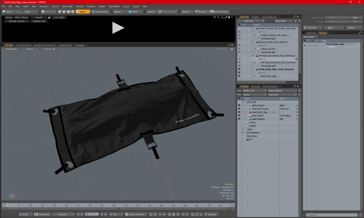 3D Dead Body Bag model