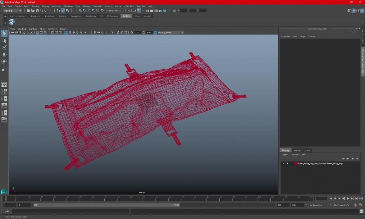 3D Dead Body Bag model