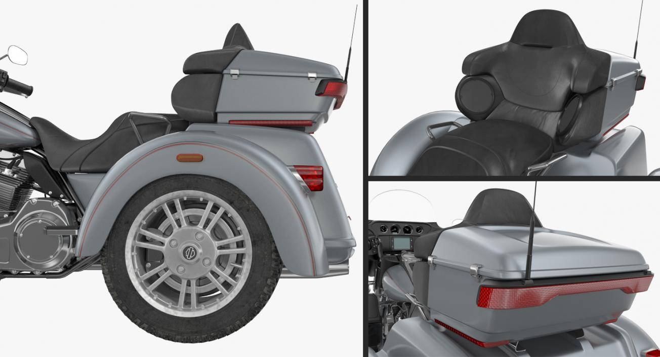 3D Trike Motorcycle Generic Rigged