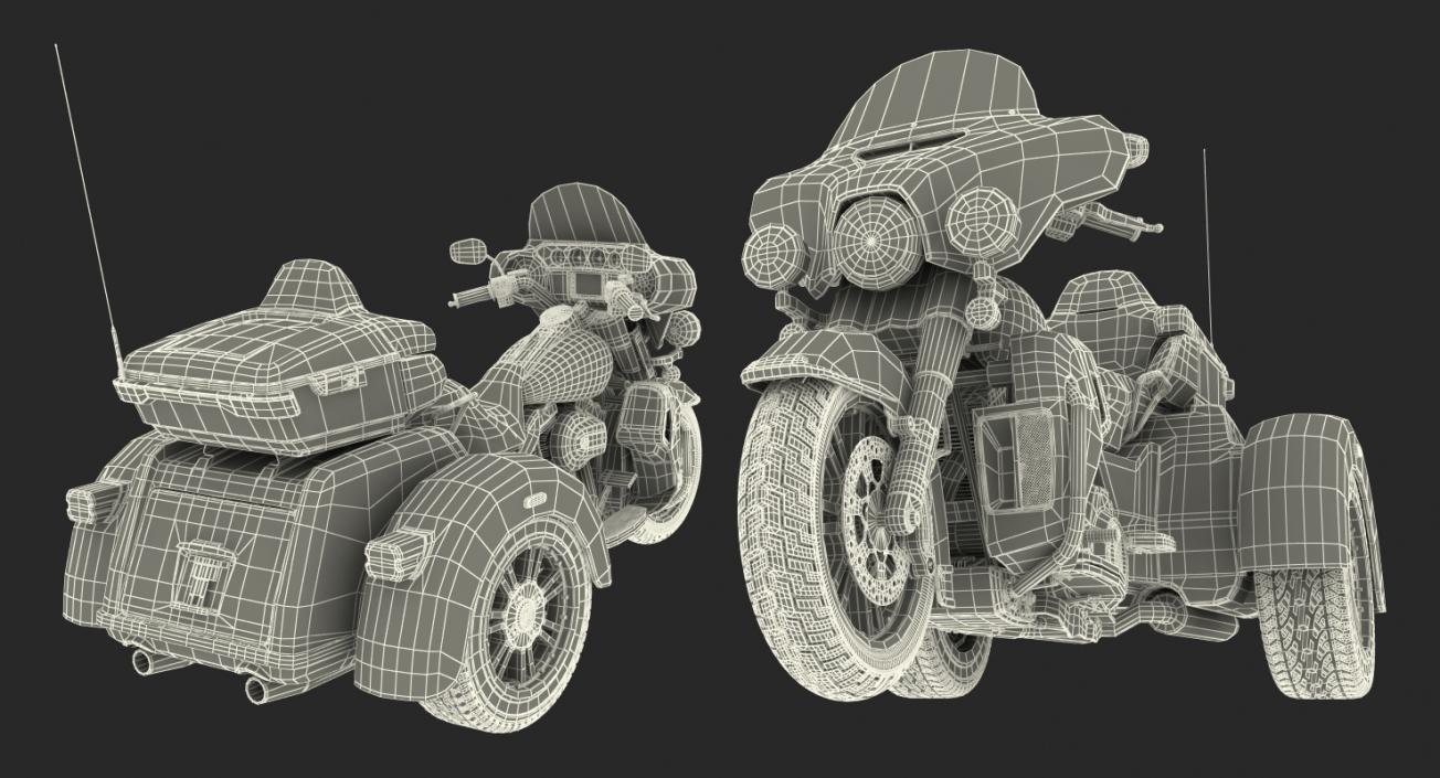 3D Trike Motorcycle Generic Rigged