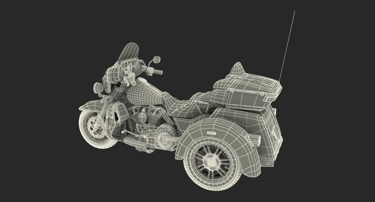 3D Trike Motorcycle Generic Rigged