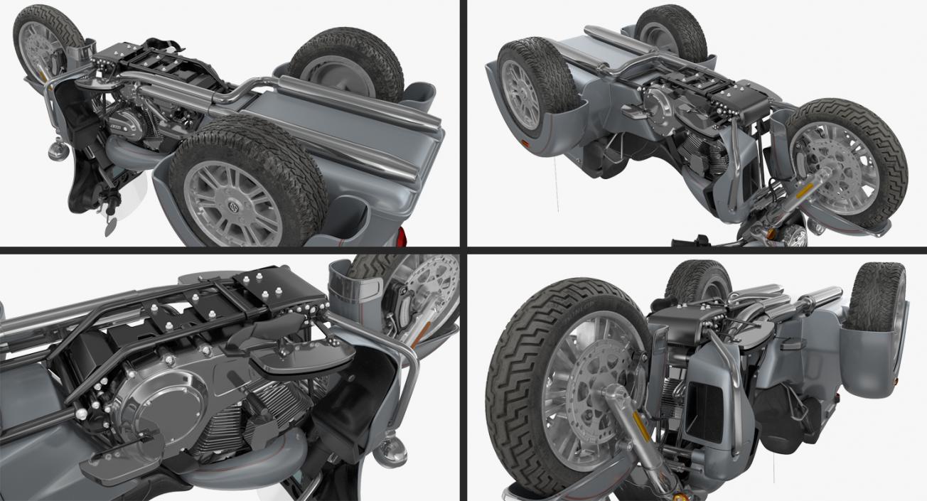 3D Trike Motorcycle Generic Rigged