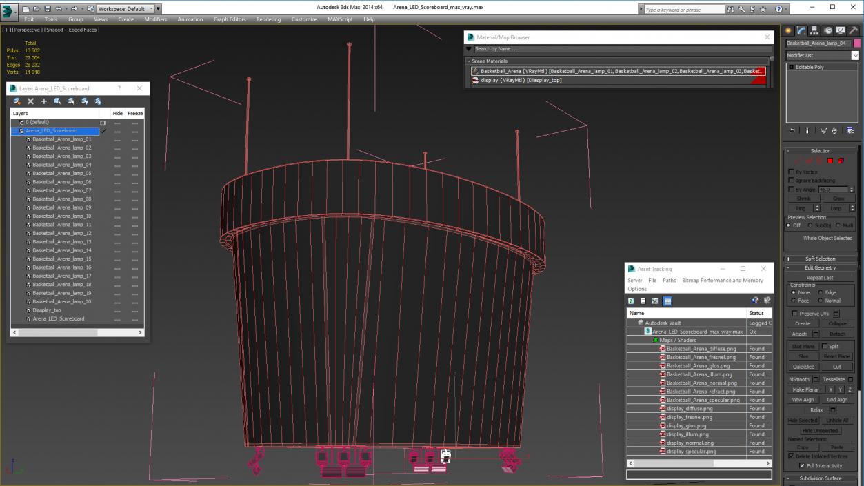 3D model Arena LED Scoreboard