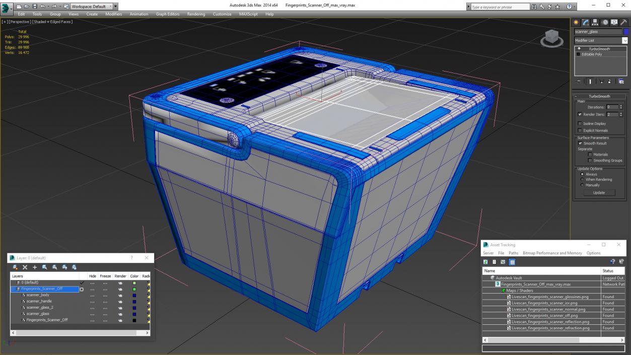 Fingerprints Scanner Off 3D model