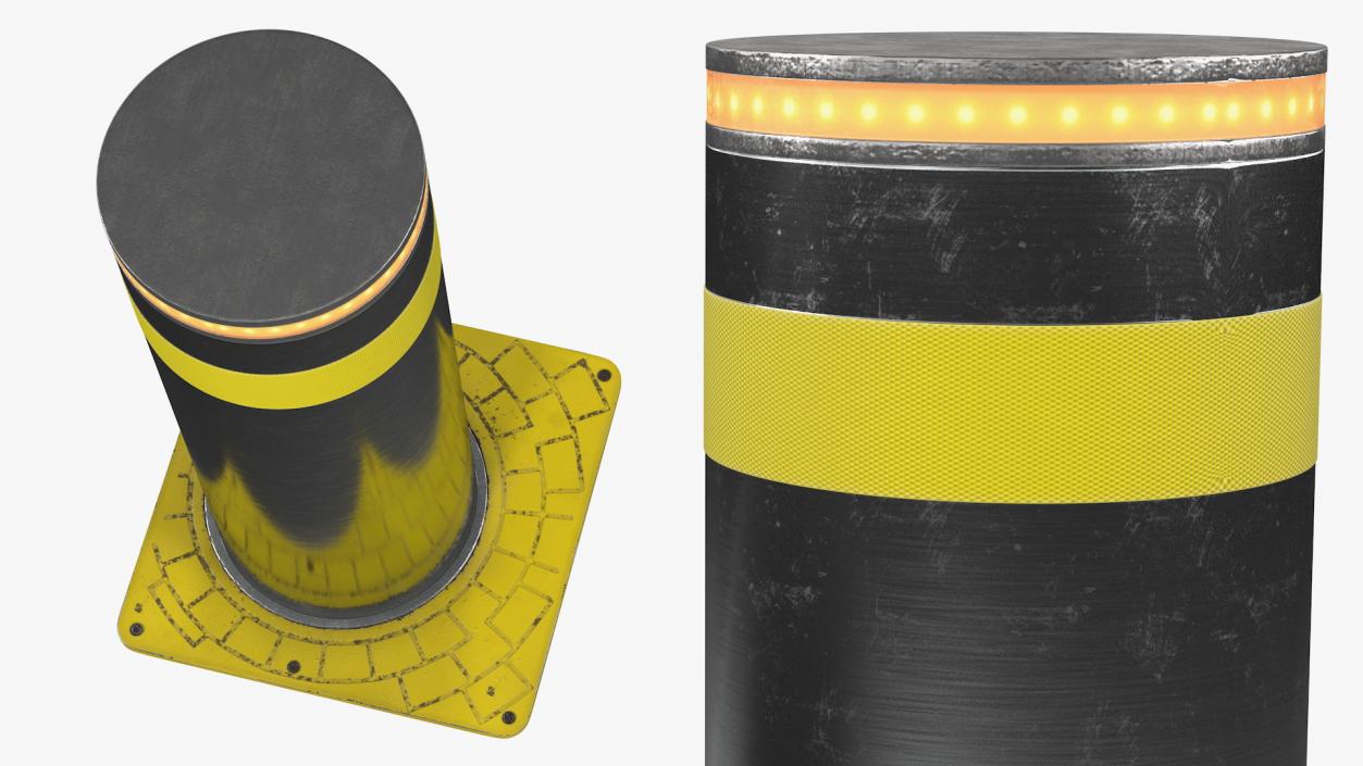 Automatic Retractable Bollard 3D model