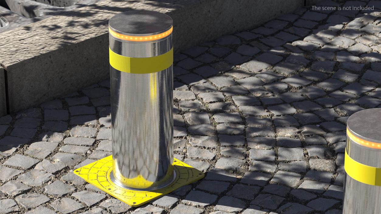 Automatic Retractable Bollard 3D model