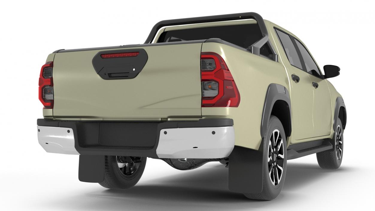 3D model Pickup Under a Beige Tent