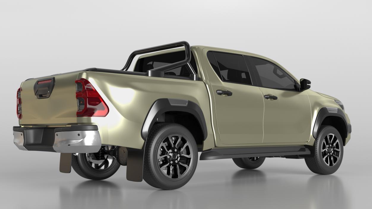 3D model Pickup Under a Beige Tent