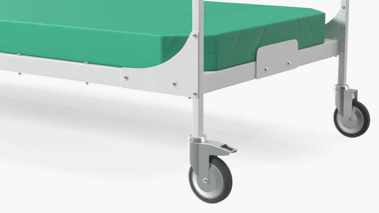 3D Hospital Bed with Mattress Flat