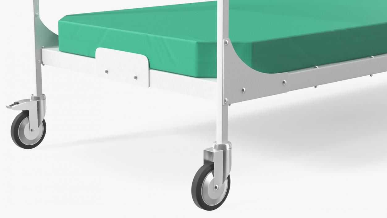 3D Hospital Bed with Mattress Flat