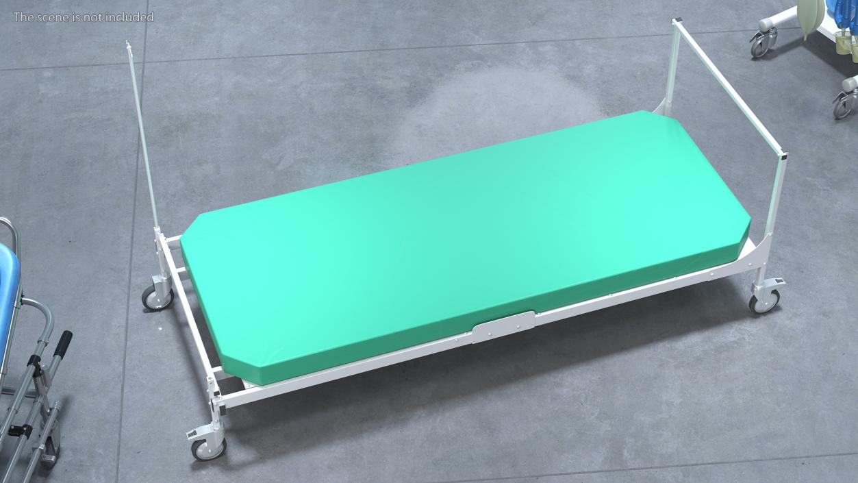 3D Hospital Bed with Mattress Flat