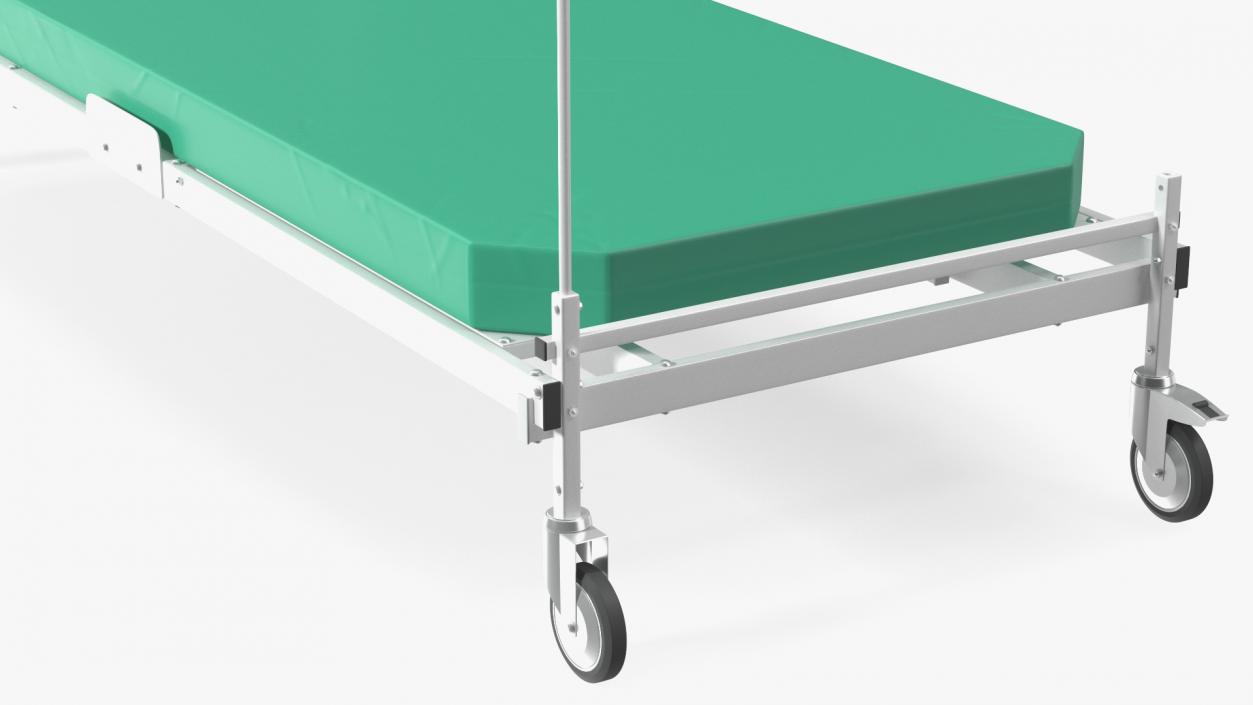 3D Hospital Bed with Mattress Flat