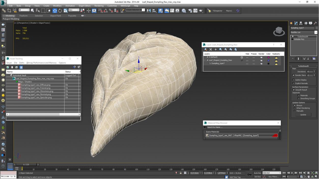 3D Leaf Shaped Dumpling Raw 2