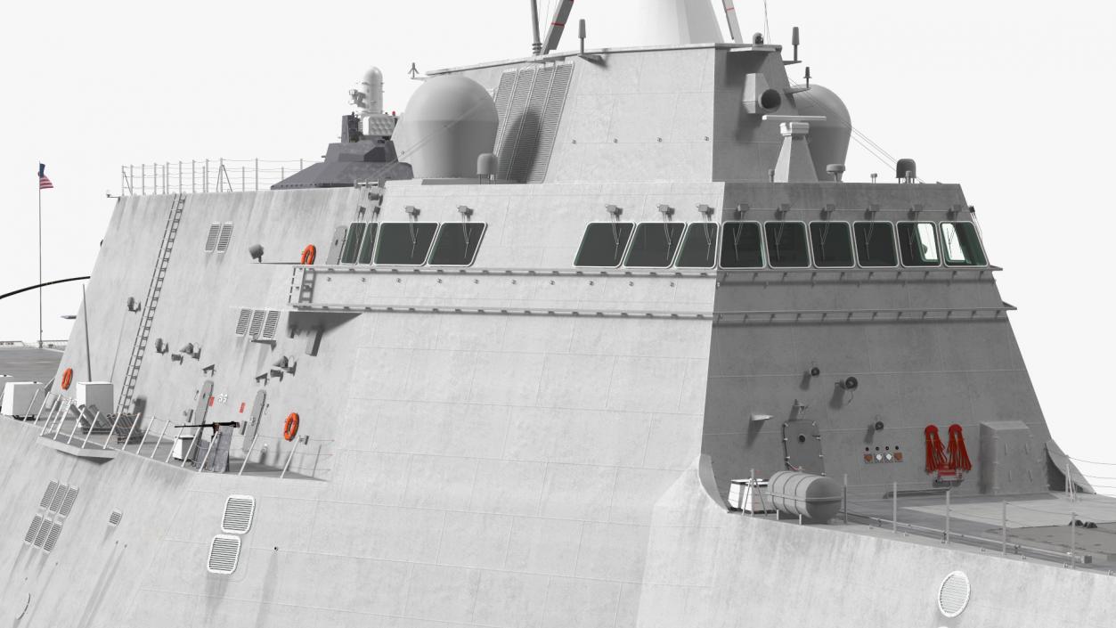 3D USS Independence LCS With Helicopter