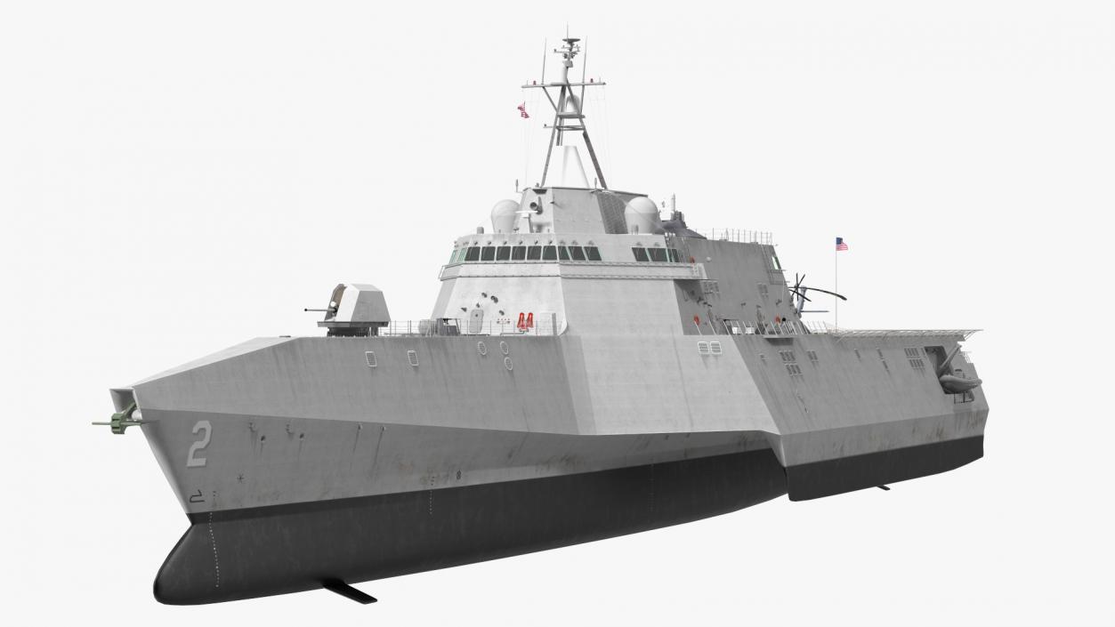 3D USS Independence LCS With Helicopter
