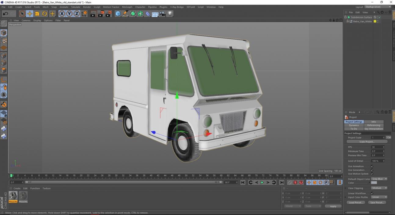 3D model Retro Van White