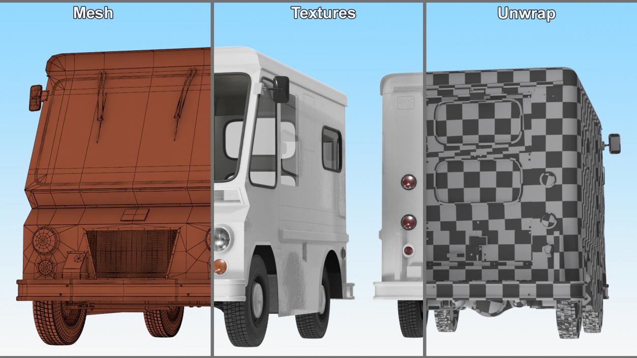 3D model Retro Van White