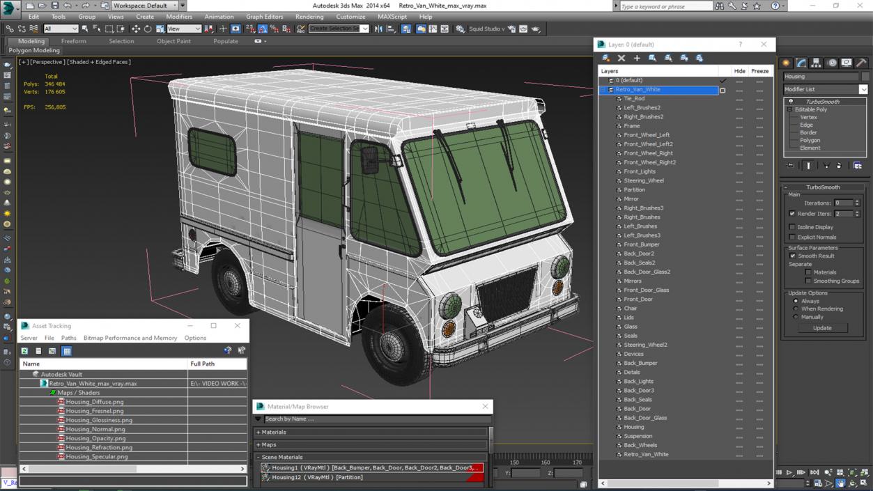 3D model Retro Van White