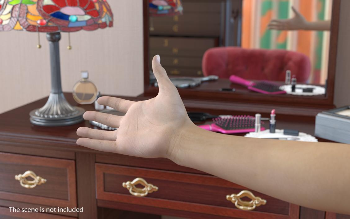 3D Caucasian Female Hand