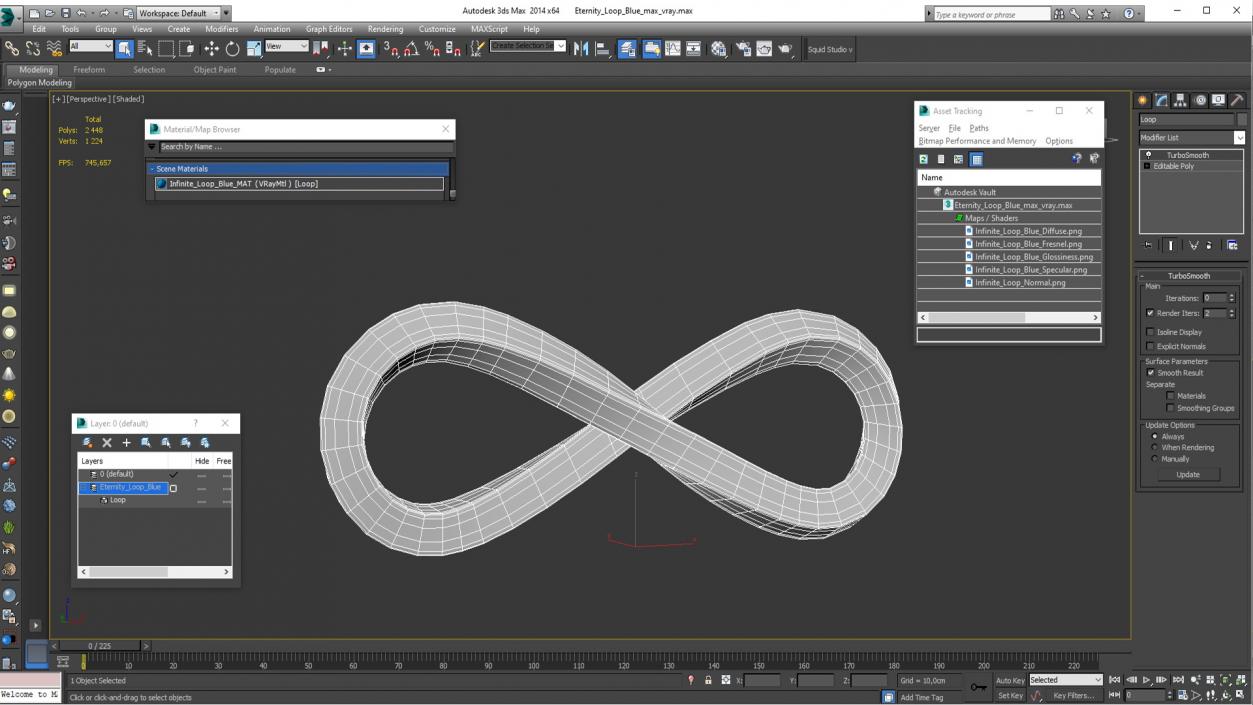 3D model Eternity Loop Blue 2