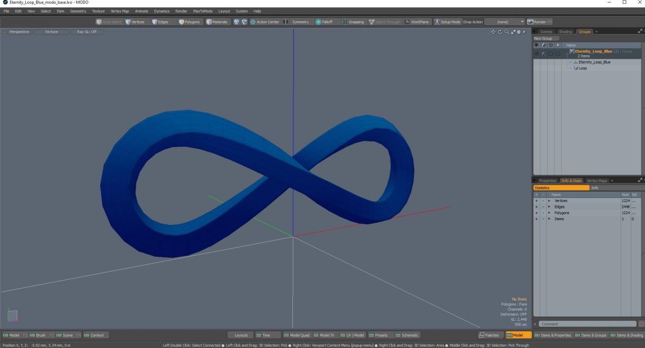 3D model Eternity Loop Blue 2