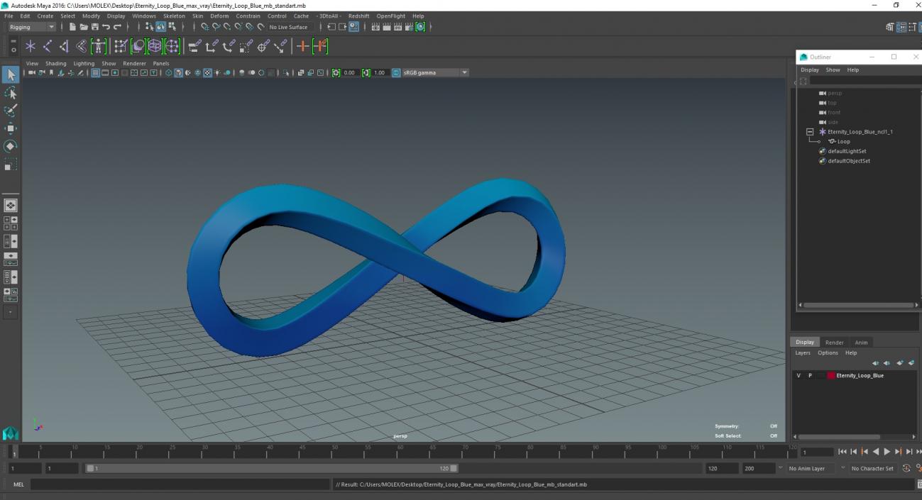 3D model Eternity Loop Blue 2