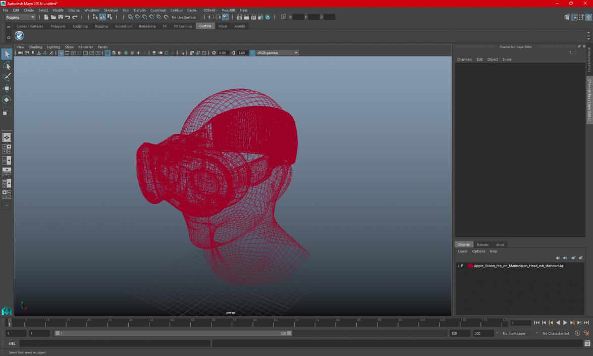 Apple Vision Pro on Mannequin Head 3D model