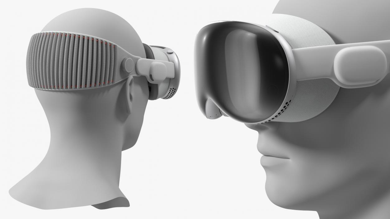 Apple Vision Pro on Mannequin Head 3D model