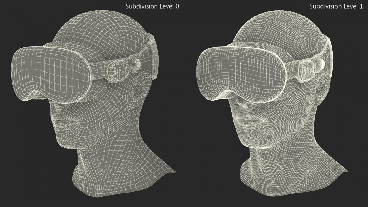 Apple Vision Pro on Mannequin Head 3D model