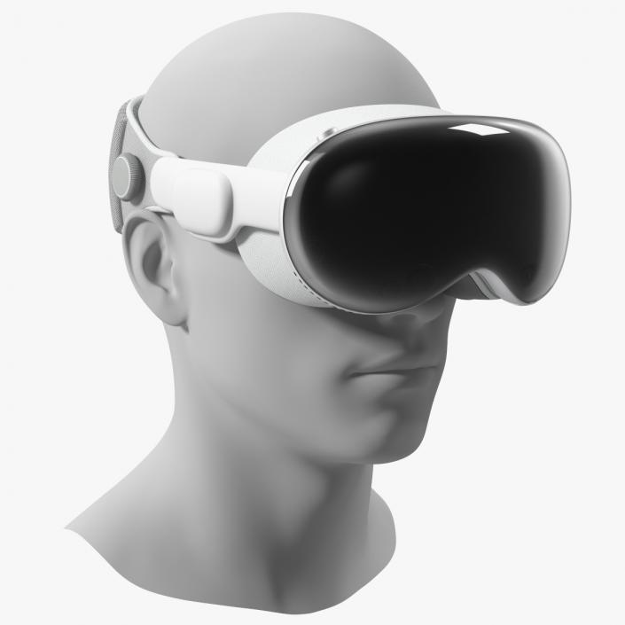 Apple Vision Pro on Mannequin Head 3D model