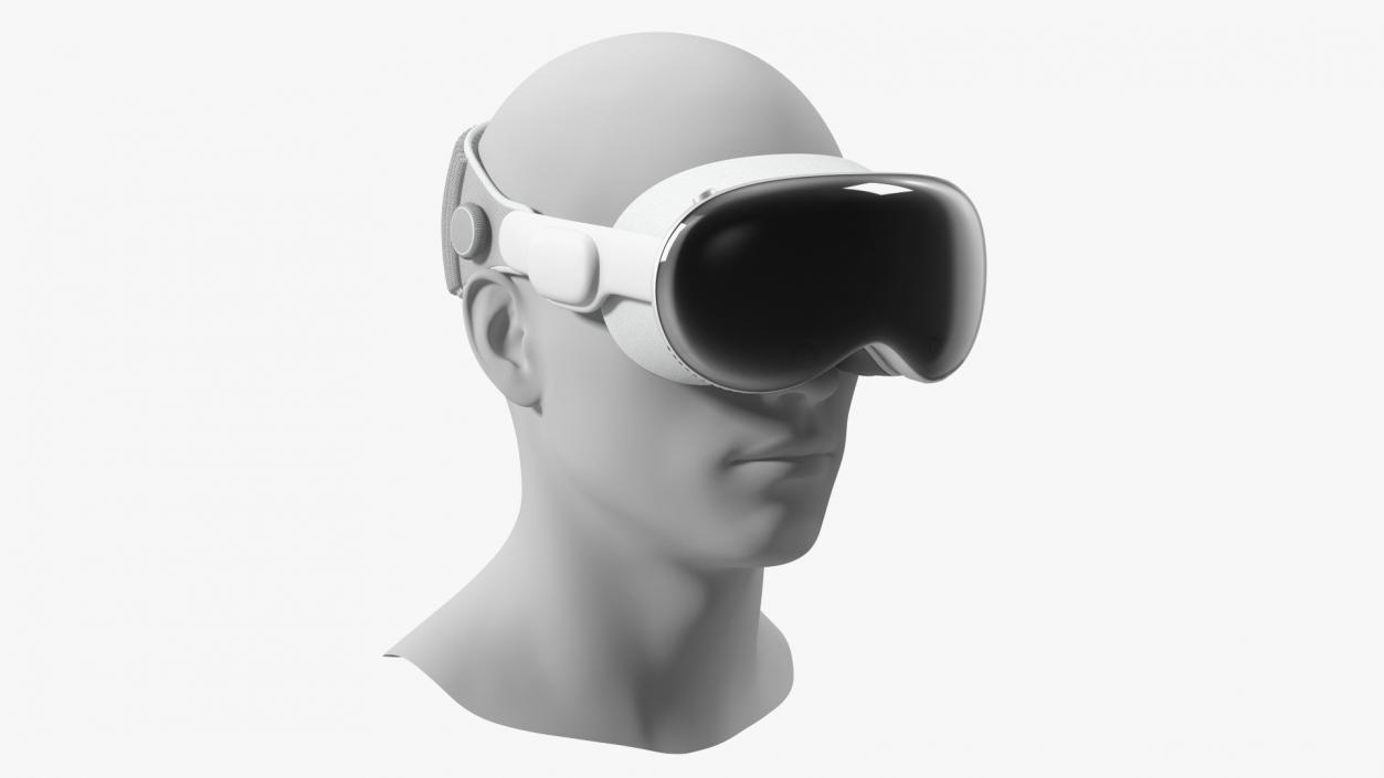 Apple Vision Pro on Mannequin Head 3D model