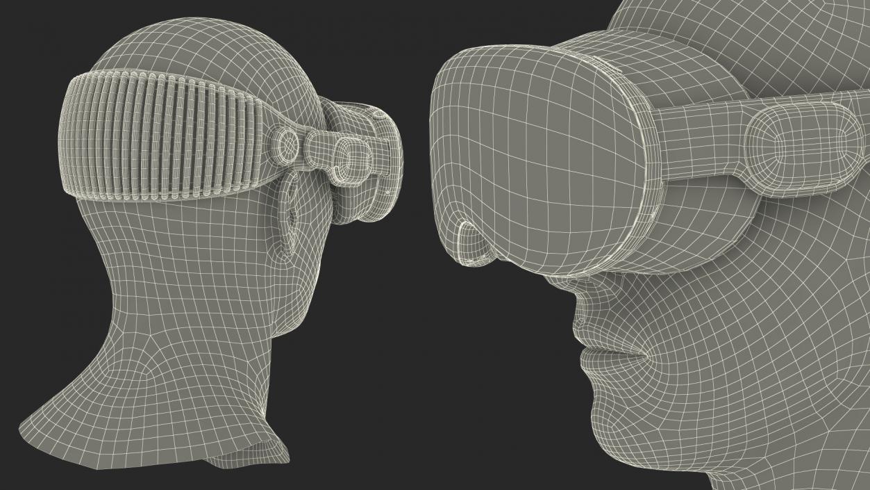 Apple Vision Pro on Mannequin Head 3D model