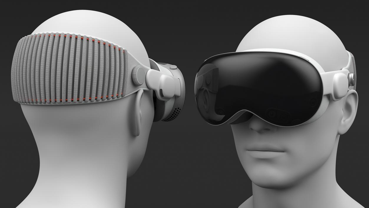 Apple Vision Pro on Mannequin Head 3D model