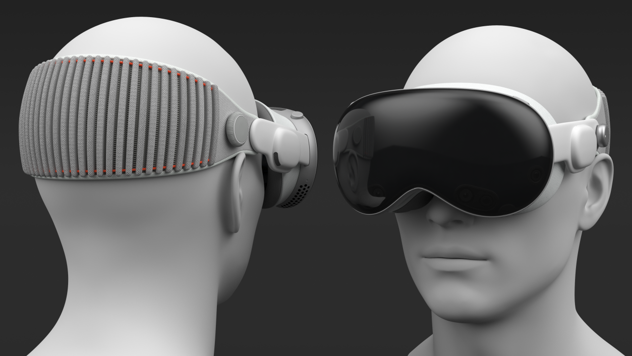 Apple Vision Pro on Mannequin Head 3D model