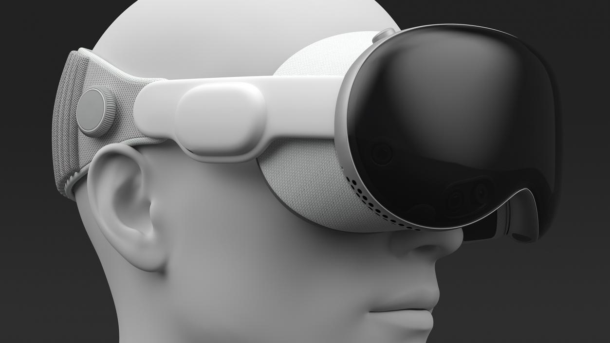 Apple Vision Pro on Mannequin Head 3D model