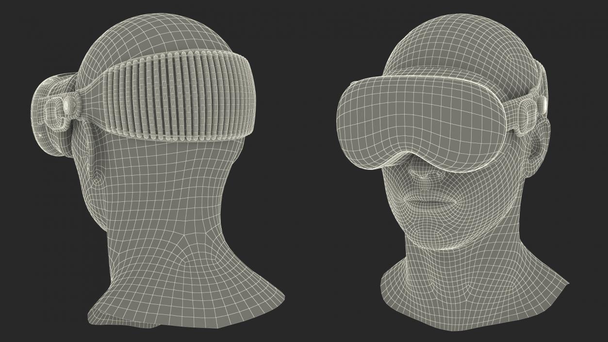 Apple Vision Pro on Mannequin Head 3D model