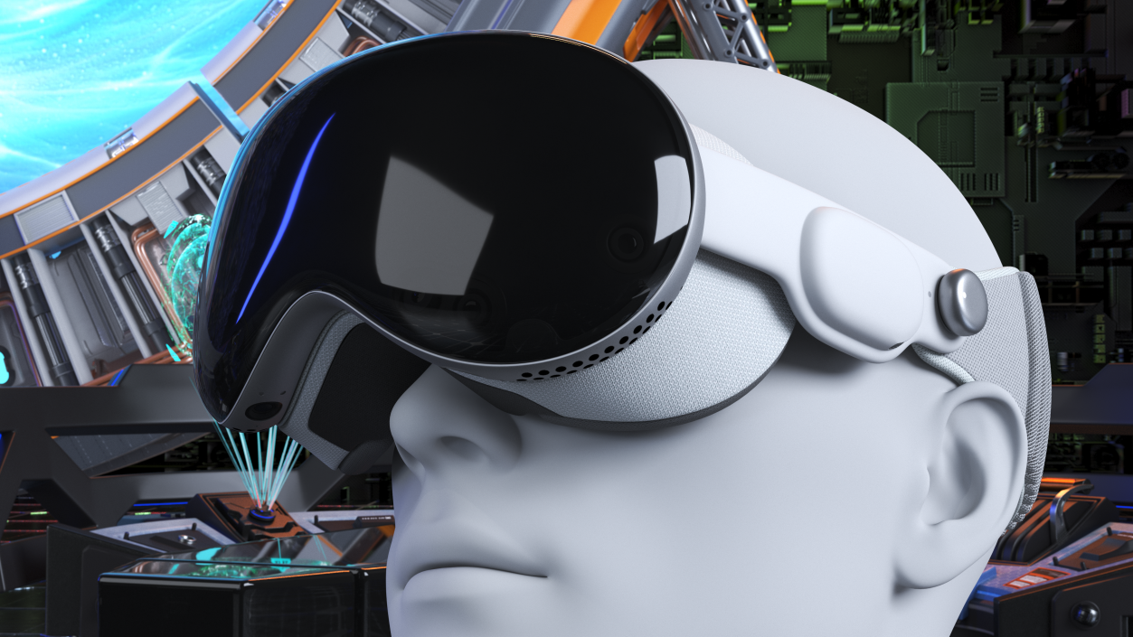 Apple Vision Pro on Mannequin Head 3D model