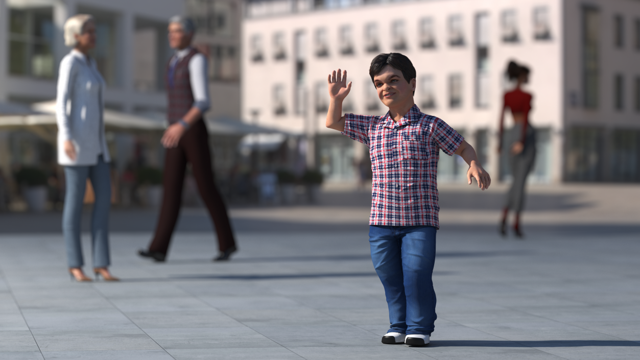 Walking Dwarf Man Everyday Style 3D